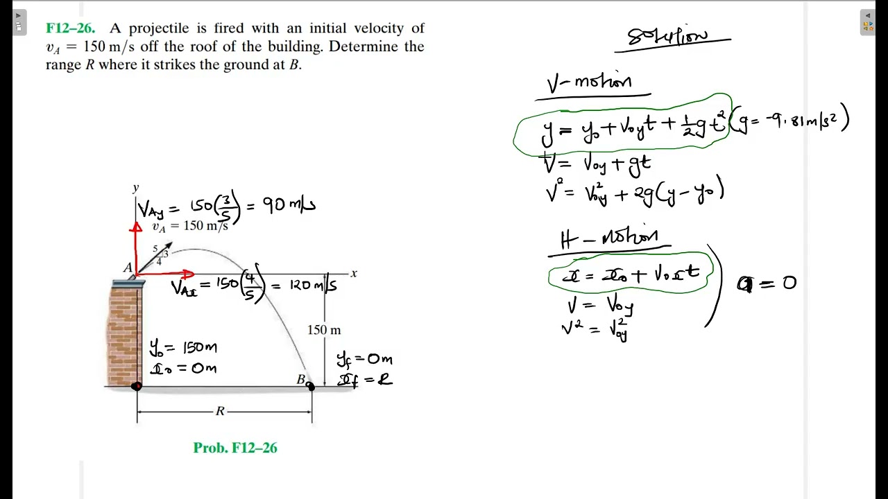 F12–26 Kinematics of a Particle (Chapter 12: Hibbeler Dynamics) Benam Academy