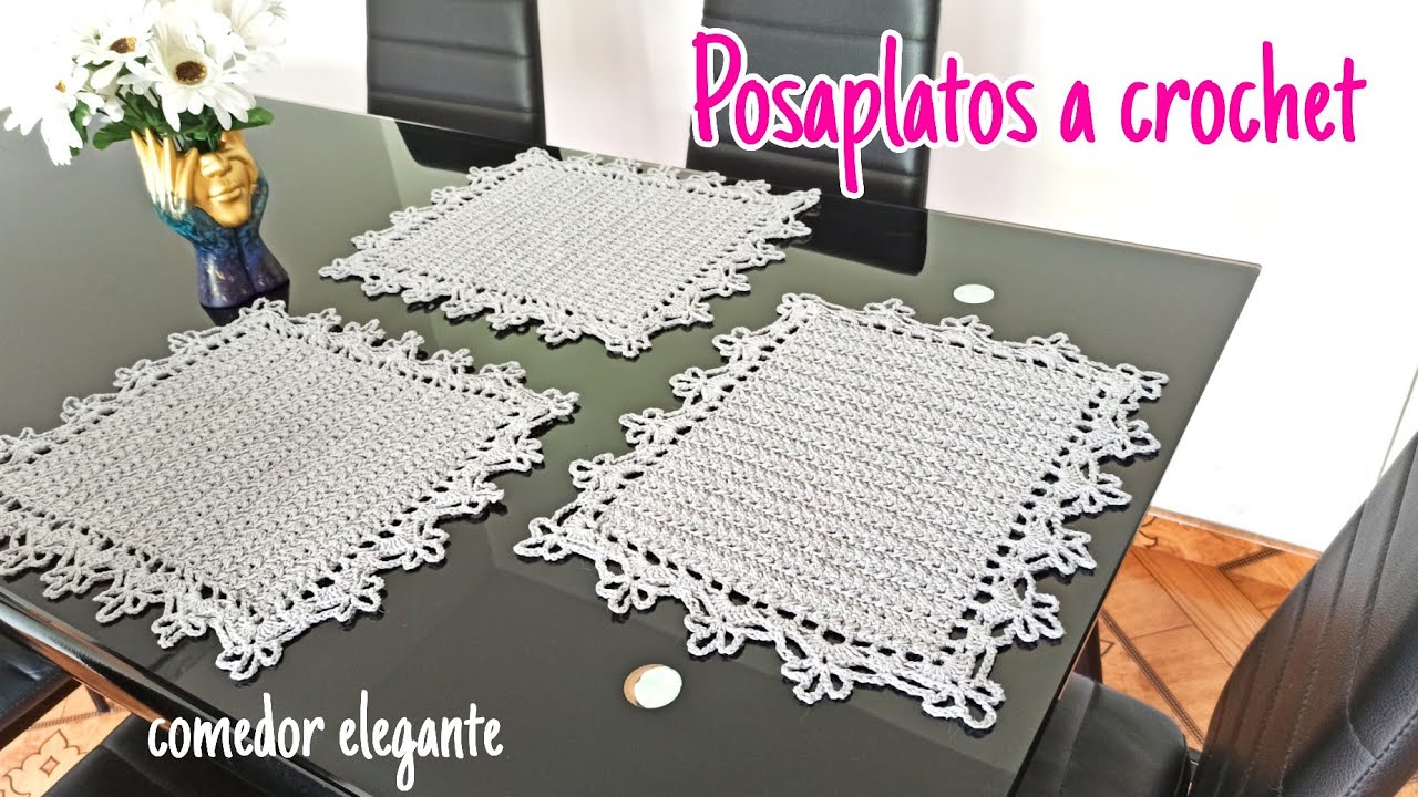 Crochet elegante para tu hogar 🥰 mantel individual crochet mc