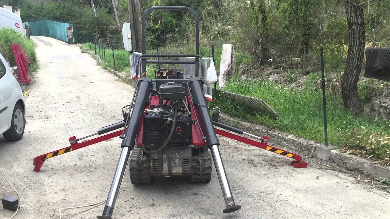 fabrication mini grue sur chenille