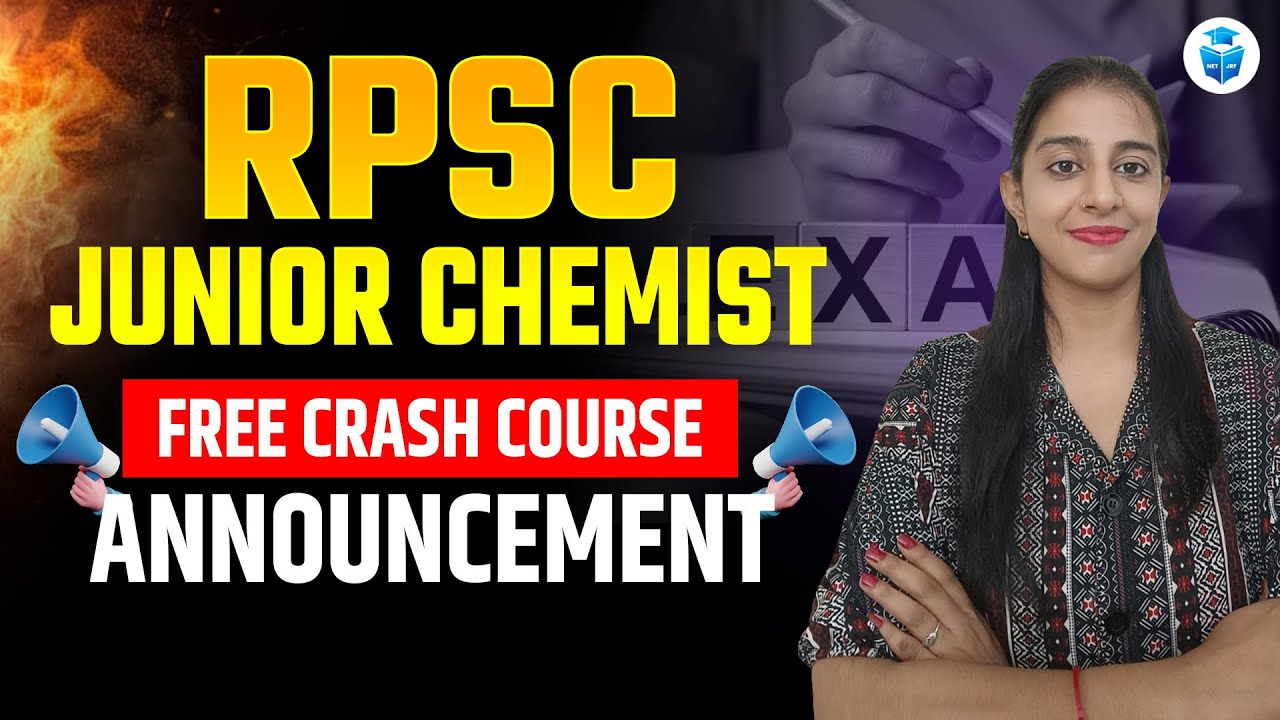 RPSC Junior Chemist Free Crash Course 2025 | RPSC Junior Chemist Preparation 2025 | Manju Mam