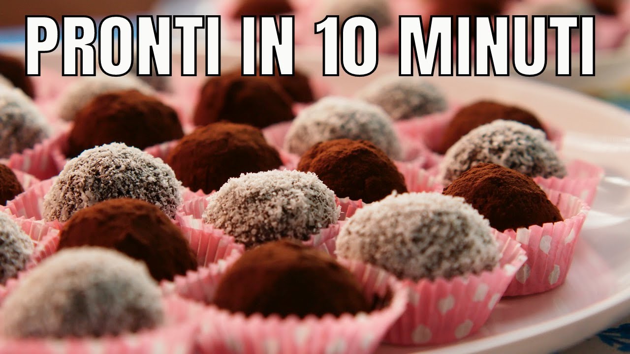 pronti in 10 minuti senza cottura TARTUFINI DI RICOTTA COCCO E CACAO