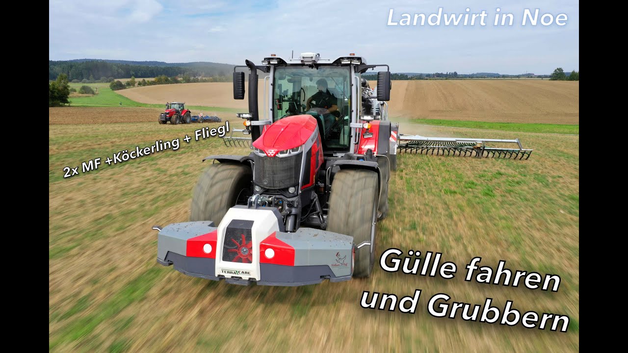 Neues Fliegl Güllefass + Massey Ferguson 8S in Action 😎🌾