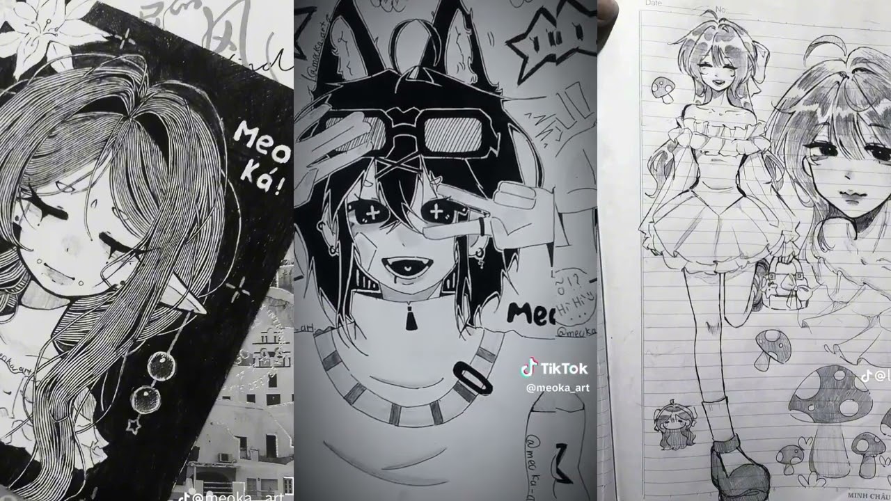 [ tik tok] video tổng hợp các video vẽ của dân vẽ trên tiktok 🎨 ( cre : trên video )