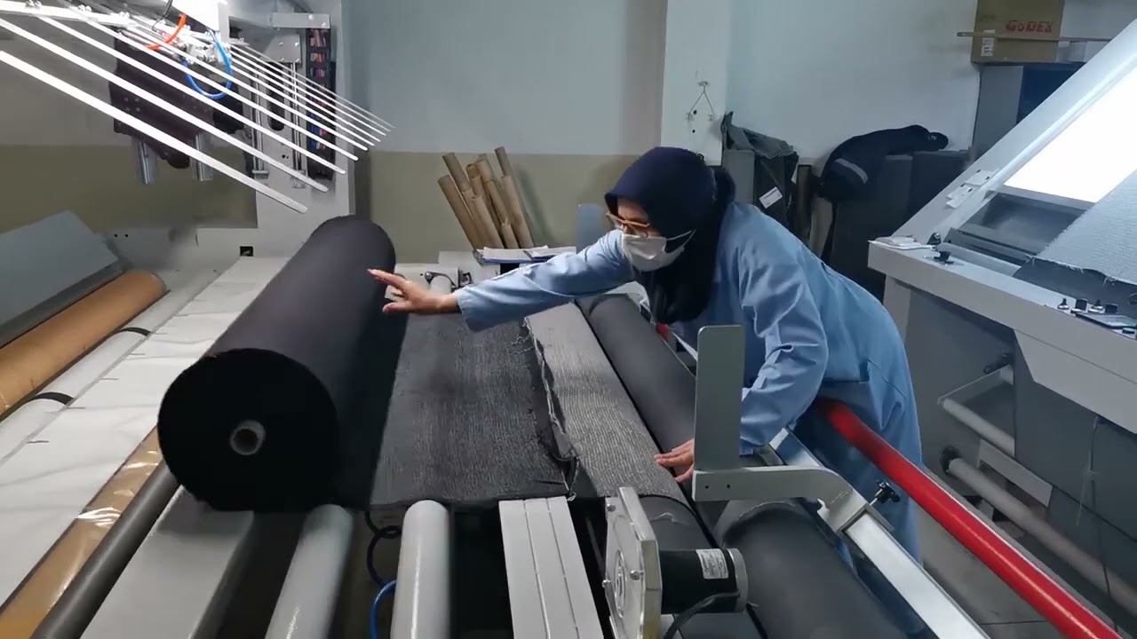 DEMAS PK-700 Inspection&Full Automatic Fabric Roll Packaging Machine. #demas #textileindustry #termo