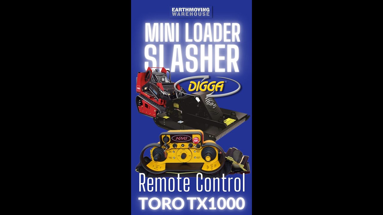 Digga Slasher on the Remote Control Toro TX1000 #shorts #miniloaders