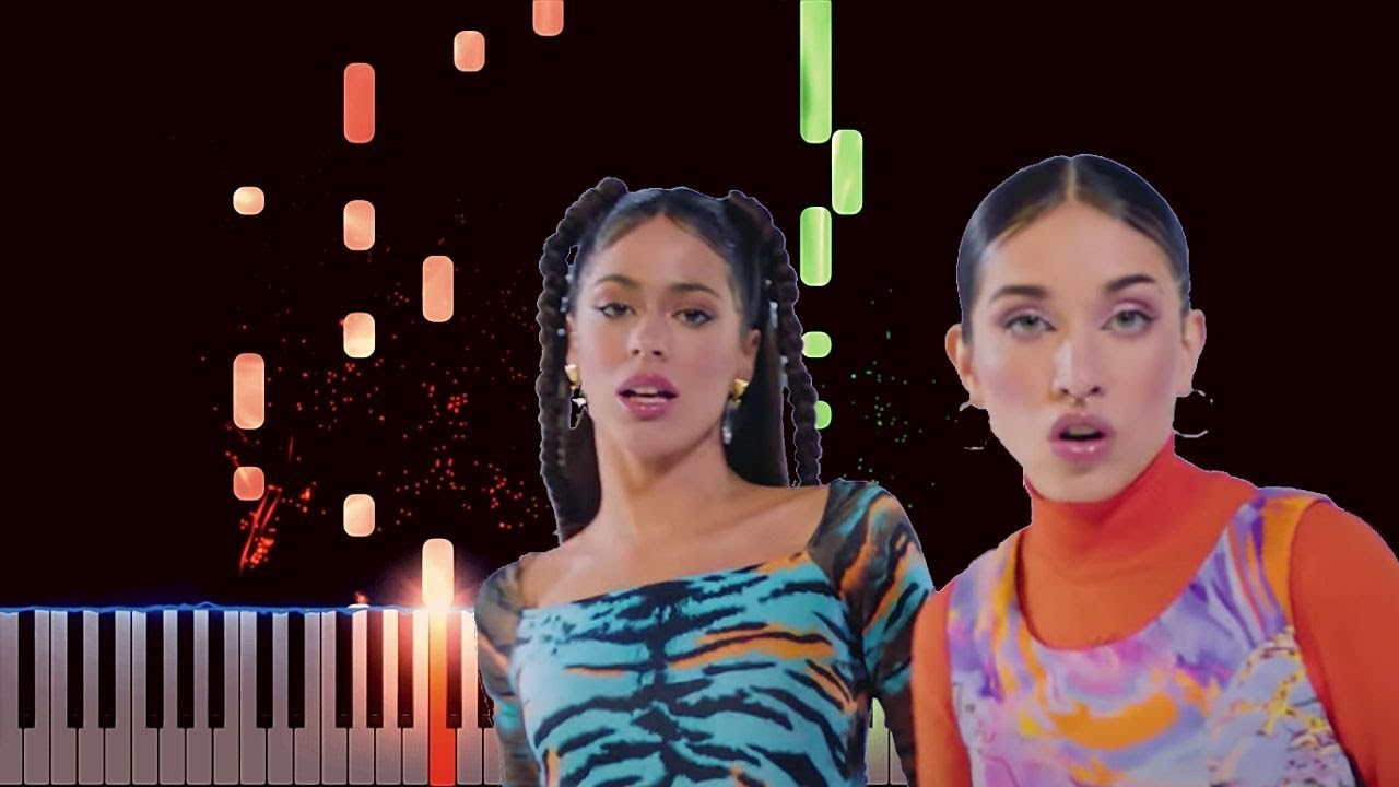 Maria Becerra x TINI x Lola Indigo High Piano Cover Midi tutorial Sheet app  Karaoke