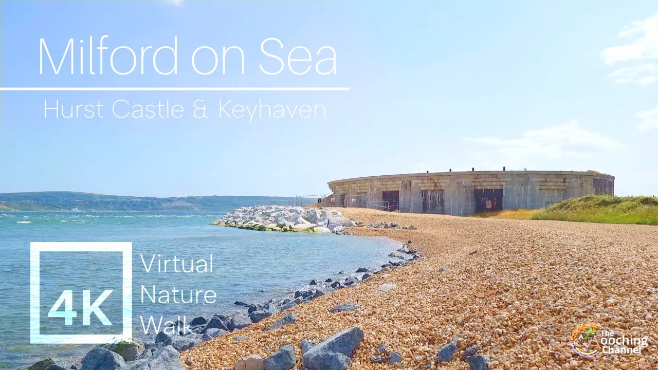 4K Virtual Nature Walk - Milford on Sea to Hurst Castle - Ambient ASMR