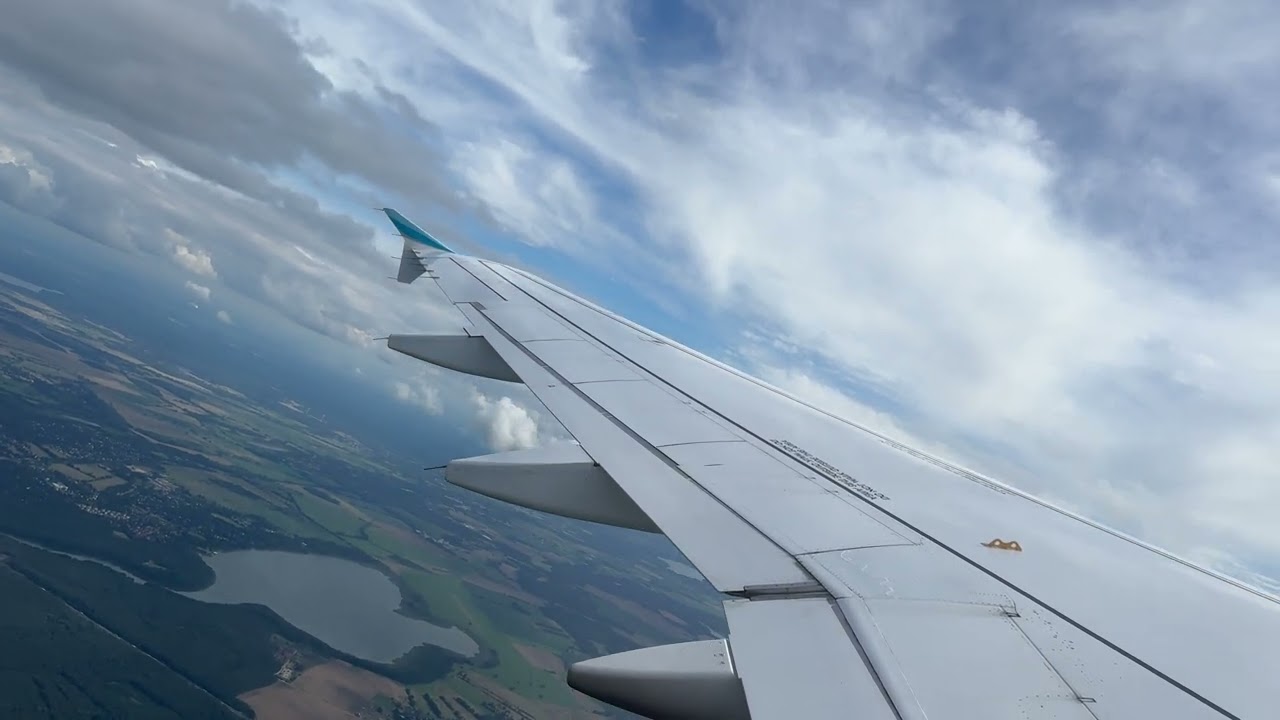 Eurowings Airbus A319 take-off from Berlin (BER) 24JUL2025