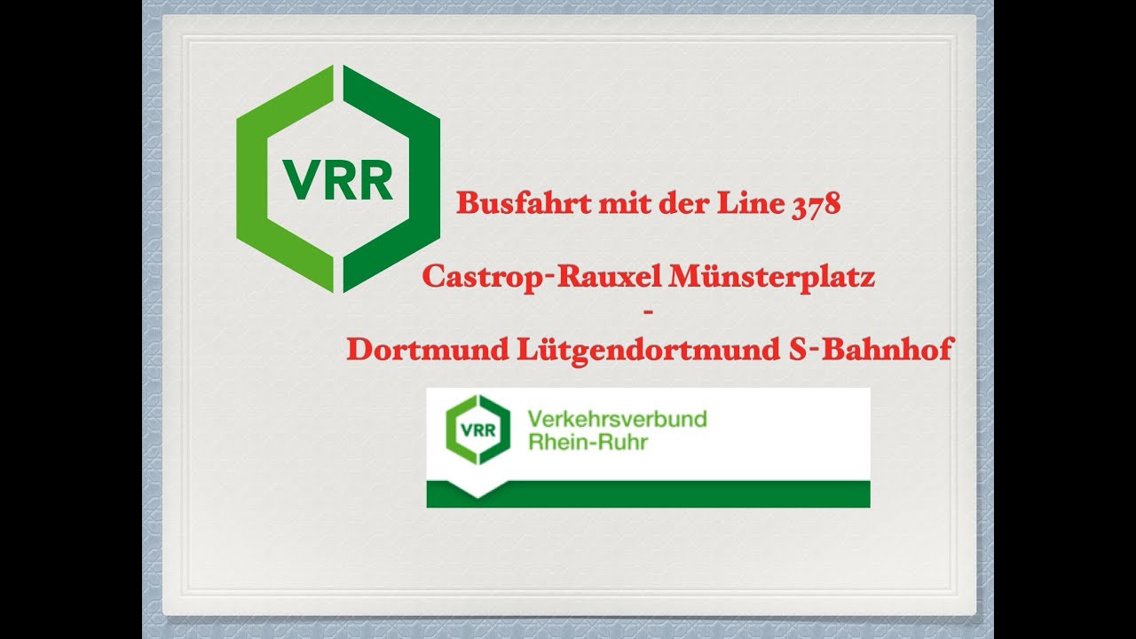 Castrop Münsterplatz - Dortmund Lütgendortmund mit Busline 378