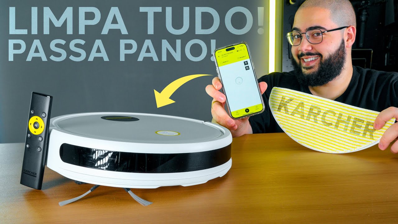 Robô Aspirador da Kacher! Aspira, Passa Pano e tem GARANTIA NO BRASIL! RCV2 - Análise