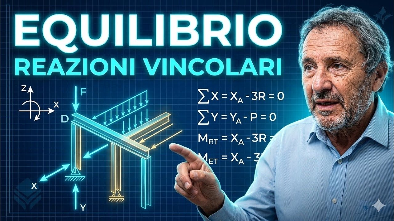 CALCOLO DELLE REAZIONI VINCOLARI CON FORZA INCLINATA.
