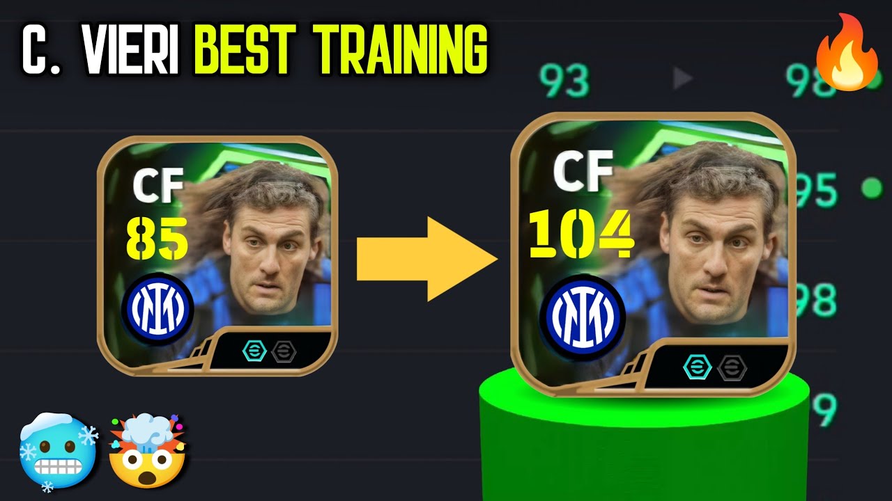 104 Rated Epic Christian Vieri best Training guide - How to train C. Vieri in efootball 2026 Mobile