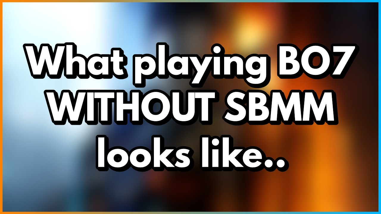 What playing BO7 WITHOUT SBMM looks like..