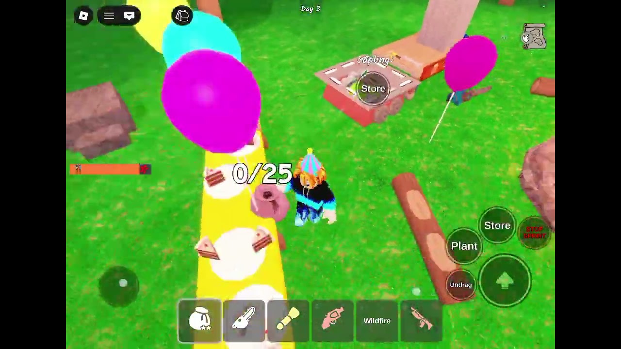 წავედი Party-ზე ჩემს გამომწერთან ერთად 99 nights in the forest-ში Roblox-ში.