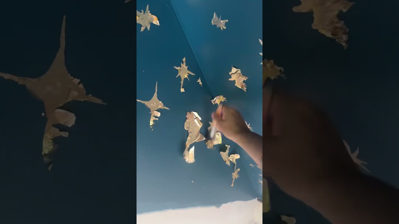 Ceiling Murals: Gold Leaf Starry Sky Ceiling Mural #mural #ceilingmural #muralartist