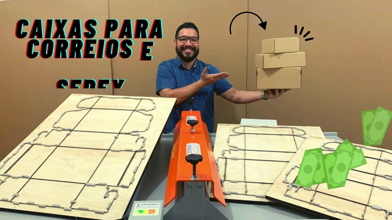 Fábrica de Caixas para envios Correios e Sedex INDUSTRIAL | Extenso Máquinas
