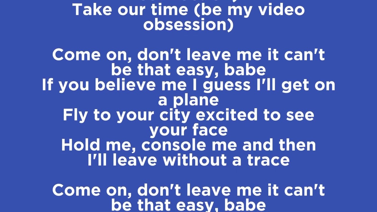 The Mar&iacute;as &mdash; No One Noticed Lyrics | fly to your city excited to see your face lyrics