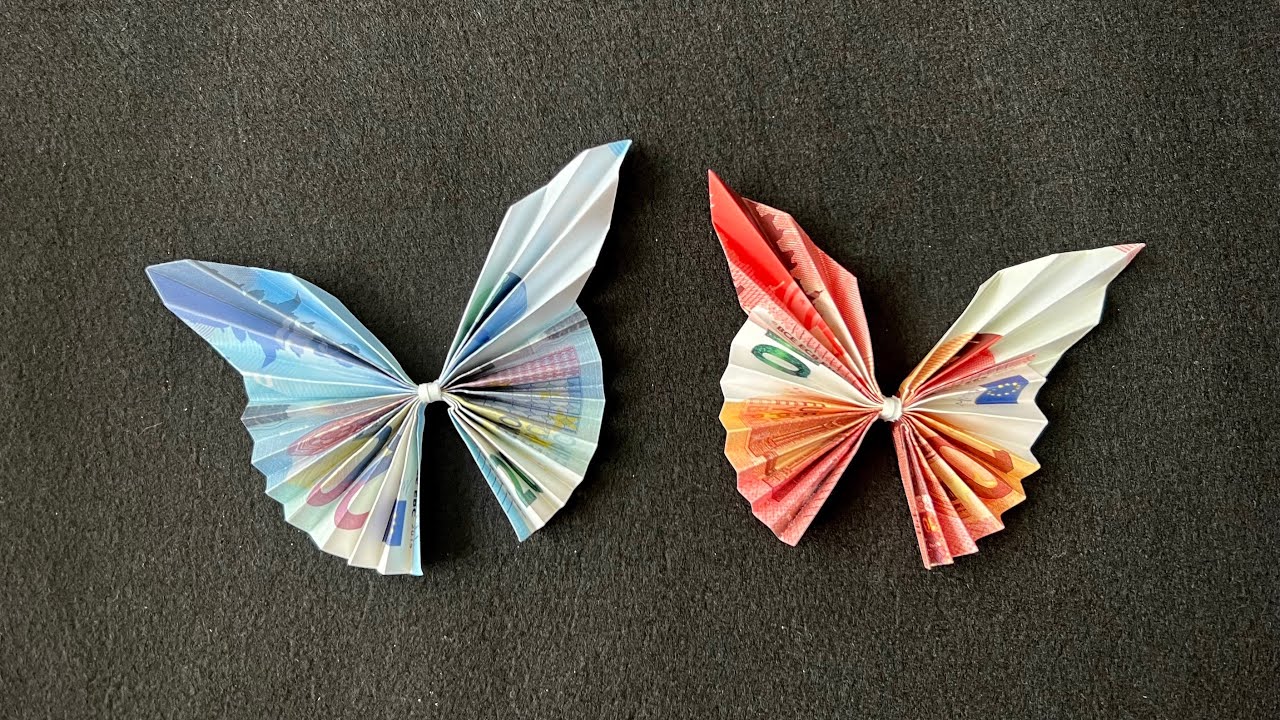Geldscheine falten f&uuml;r Geldgeschenke🦋 Schmetterling 🦋einfach Geld falten zur Hochzeit & Geburtstag