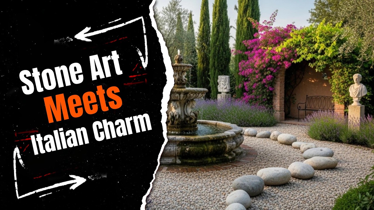 Stone Art Meets Italian Charm: Timeless Garden Inspirations You’ll Love! 🌿🏛✨