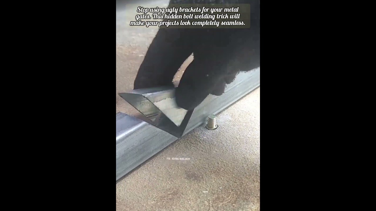 Genius Hidden Bolt Welding Trick For Clean Gates