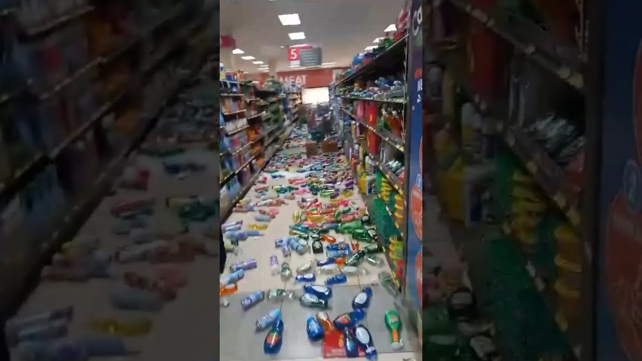 look what earthquake do to this supermarket #trending #dancehall #wolrdwide #short