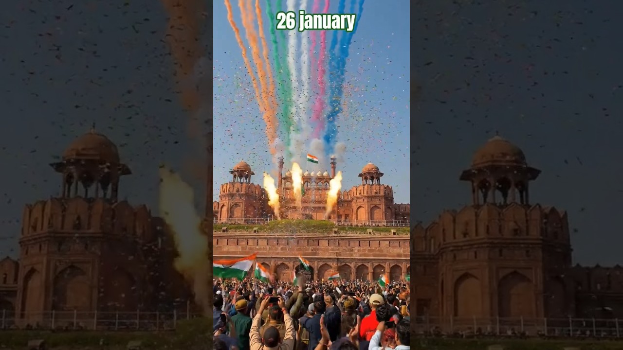 Indian Army Republic Day Celebration at Lal Qila | Gun Salute & Tricolour Smoke Sky 🇮🇳