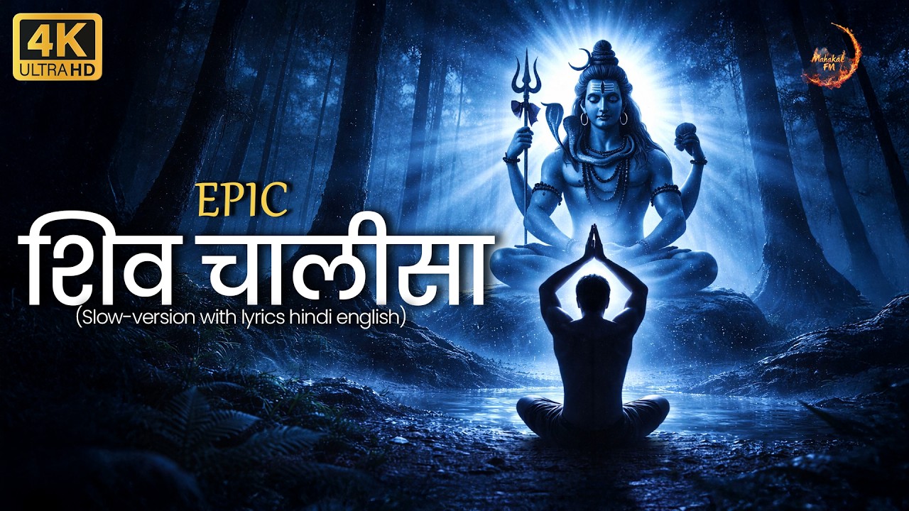 Shiv chalisa latest 2026 slow version | Hindi English Lyrical video
