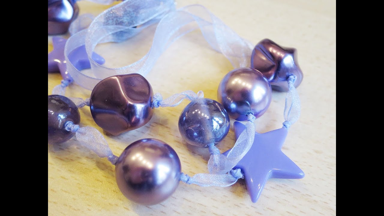 Collana con nastro d'organza