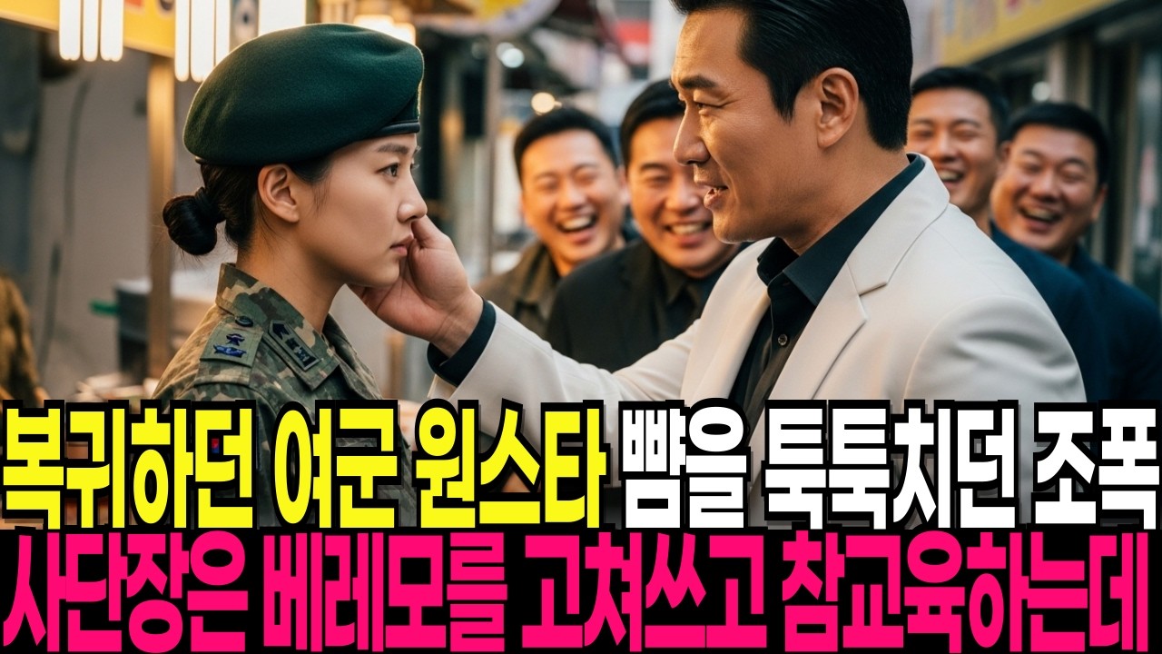 휴가 복귀하던 여군 특전사 원스타 사단장 뺨을 툭툭치던 조폭 불량배들의 충격적인 결말...! 후회해도 늦었다