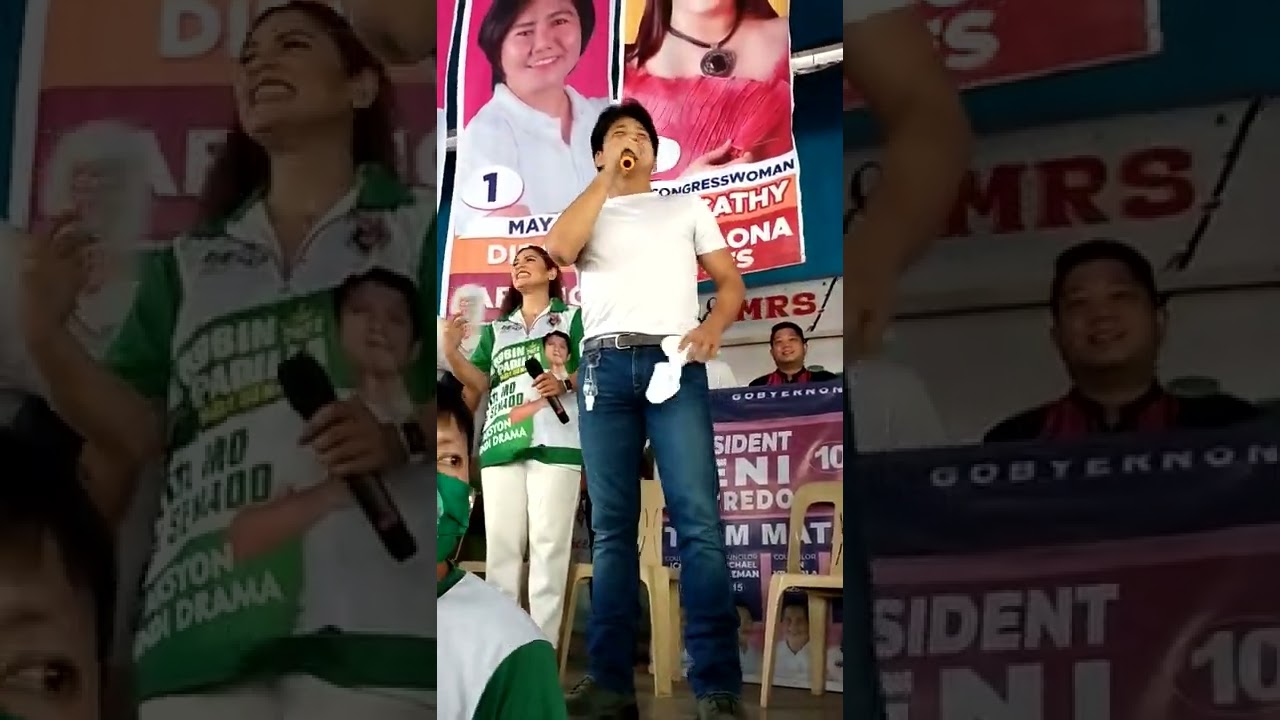 Vina morales and Idol Robin PADILLA in sta.rosa Jose Panganiban camarines norte