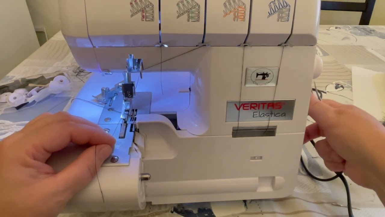Einfädeln Veritas Elastica Overlock einfädeln #overlock #einfädeln #nähmaschine 