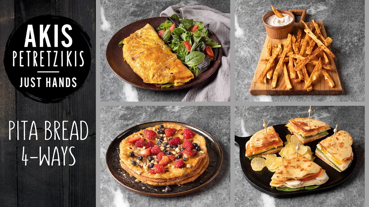 4 Recipes with Pita Bread | Akis Petretzikis