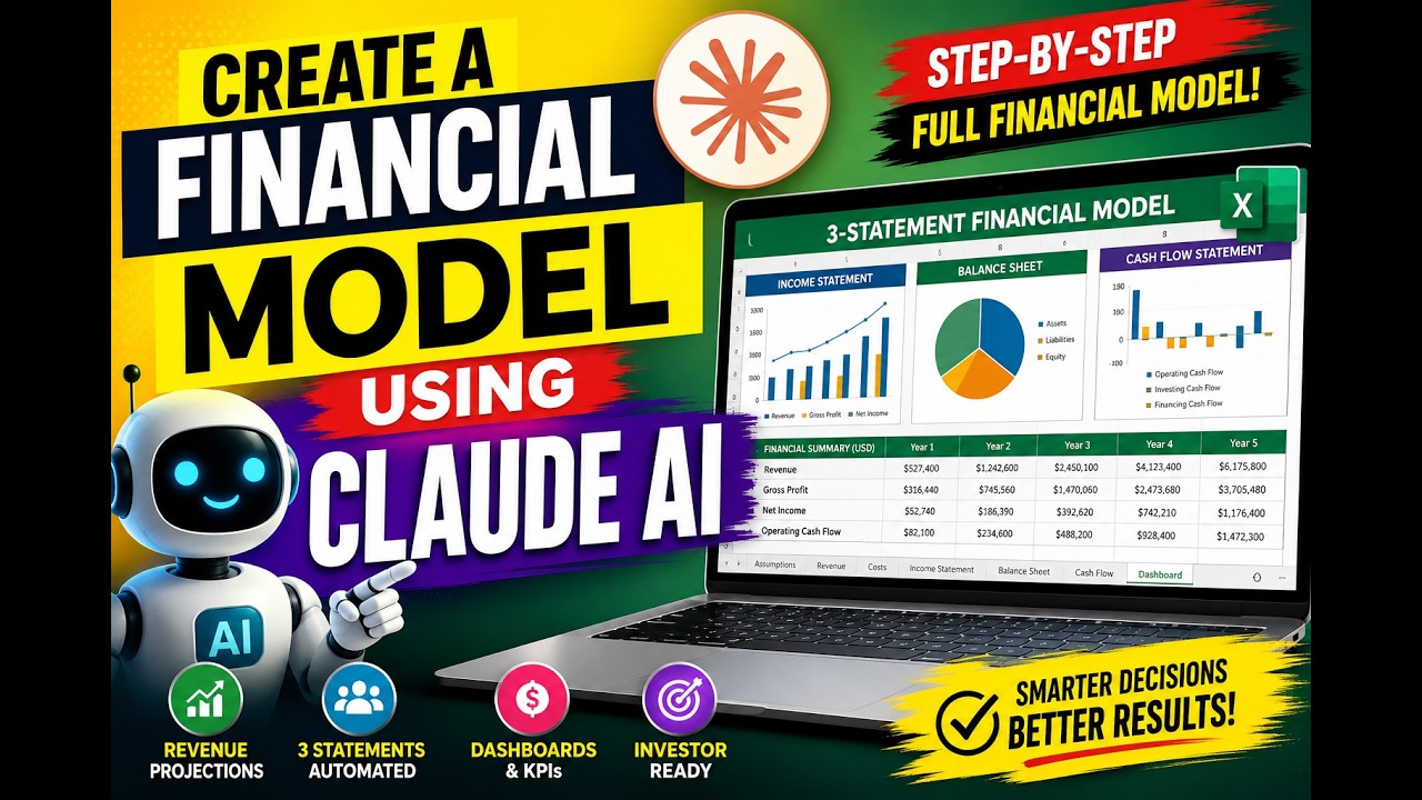 Create a Complete 3-Statement Financial Model with Claude AI | SaaS Financial Model from Scratch