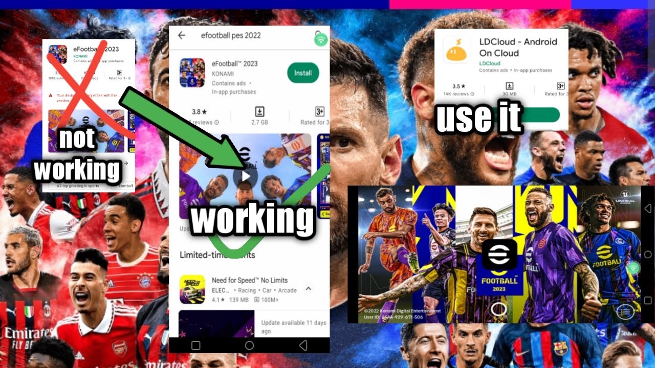 cloud gaming efootball 23 try must #efootball #games
