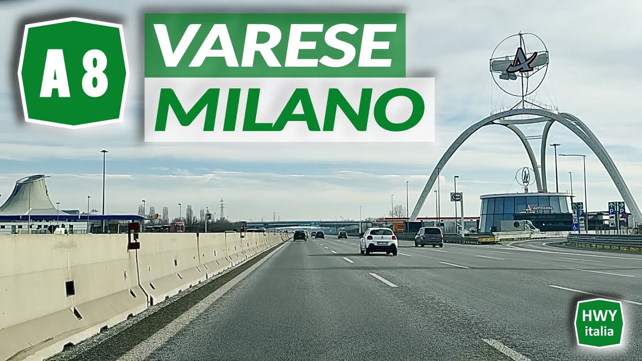 Autostrada dei Laghi A8 | VARESE - MILANO | Percorso completo