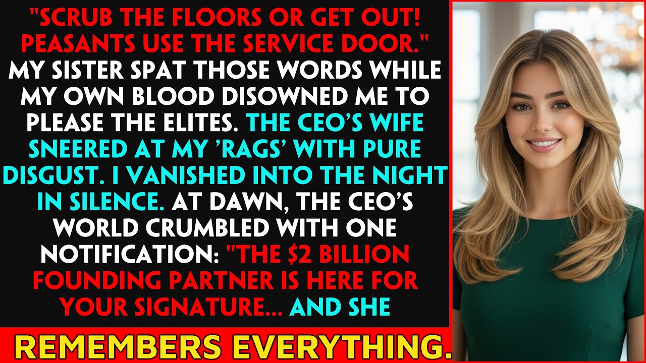 Family Kicked Me Out of a Luxury Gala, Calling Me ‘the Help’—They Never Knew I Was Their Silent Bos