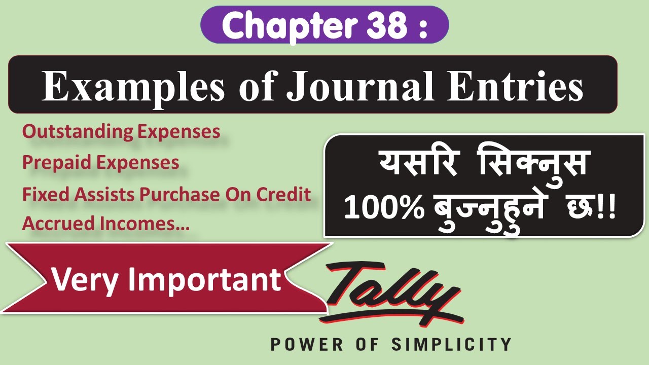 38. very important journal entries in Nepali || students || accountant