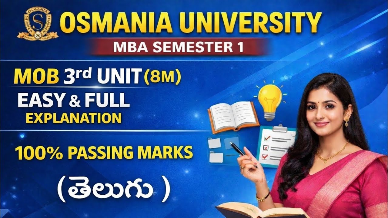 MOB 3rd unit explanation in telugu MBA 1ST SEMISTER
