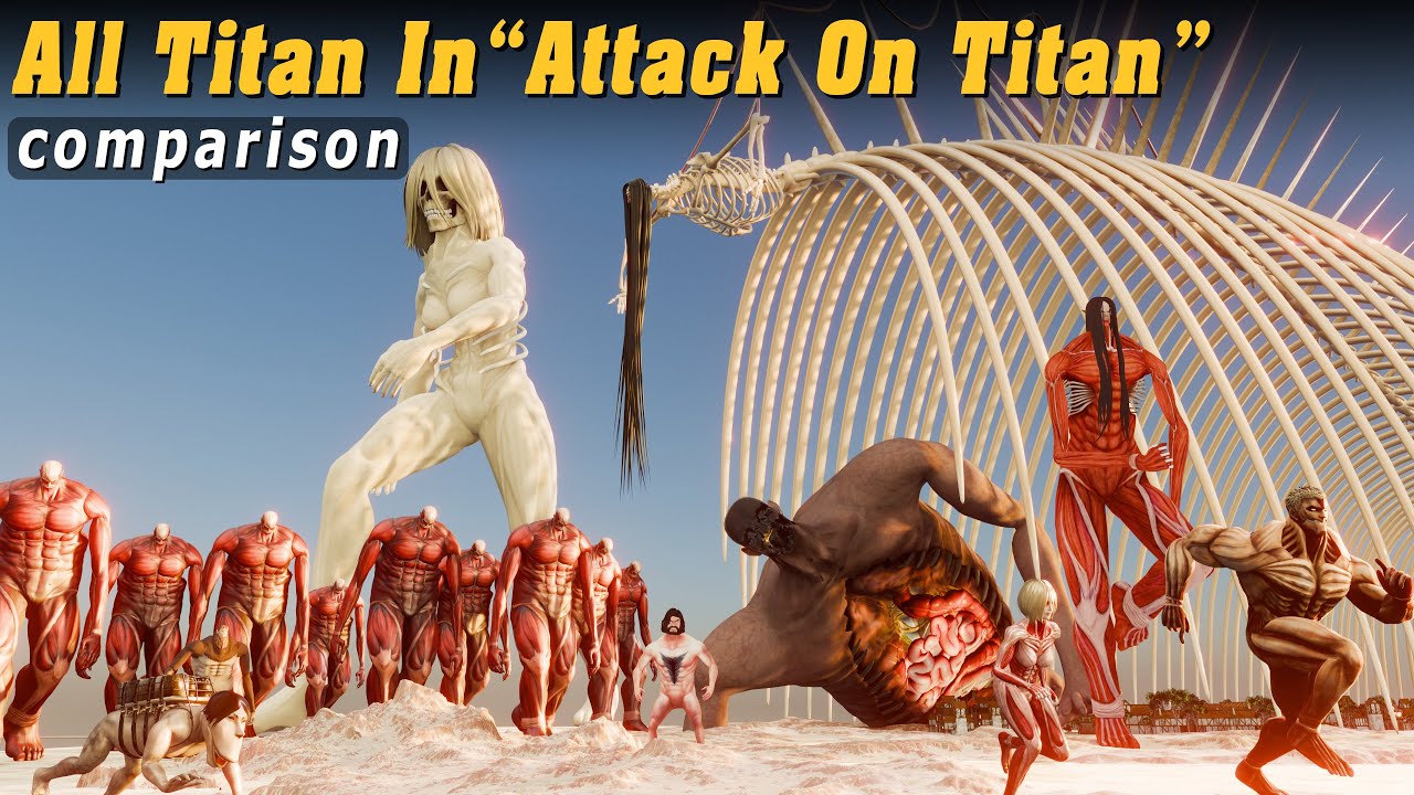 Attack On Titan Size Comparison 2024 Animated | 3D Size Comparison