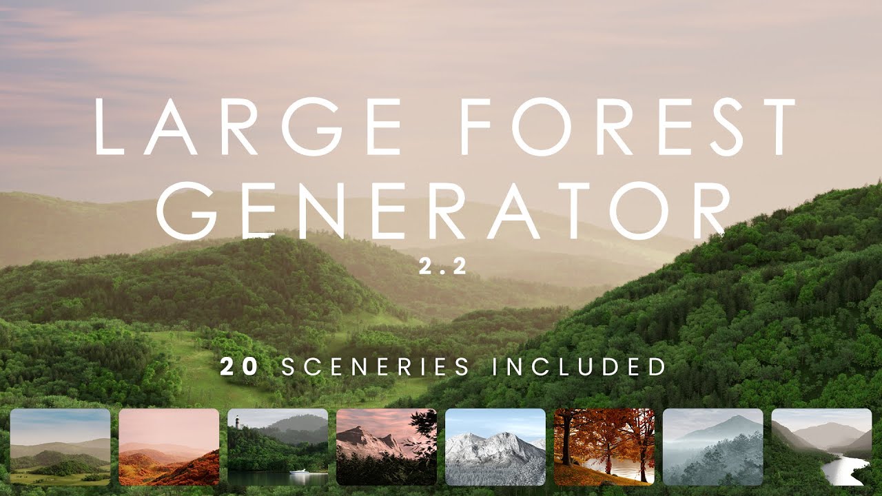 Large Forest Generator 2.2 - procedural Blender addon