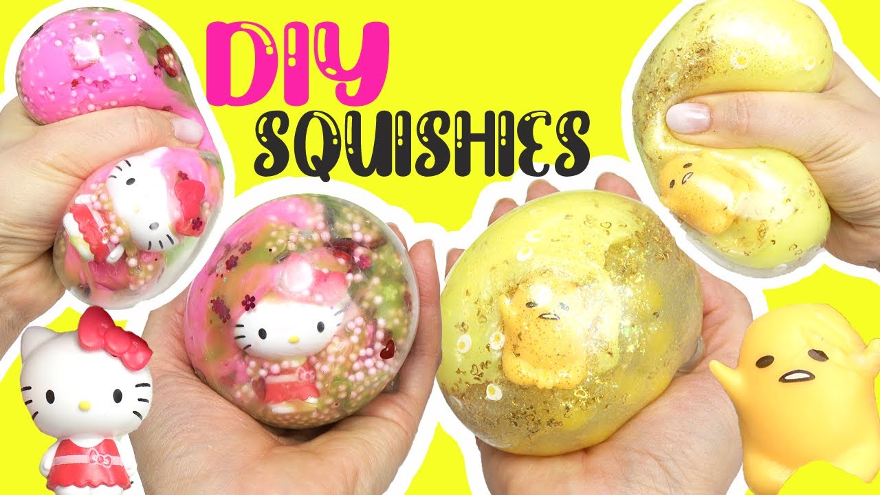 Hello Kitty and Gudetama DIY Squishies with Squishy Maker! Crafts for Kids