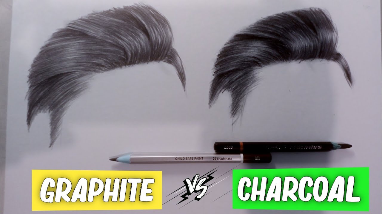 Best Pencil for Hair Drawing? | Graphite vs Charcoal Test 