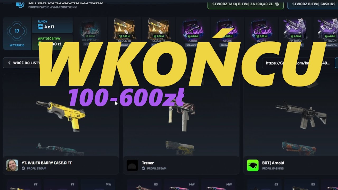 OD 100 DO KOSY WKOŃCU !!! G4skins
