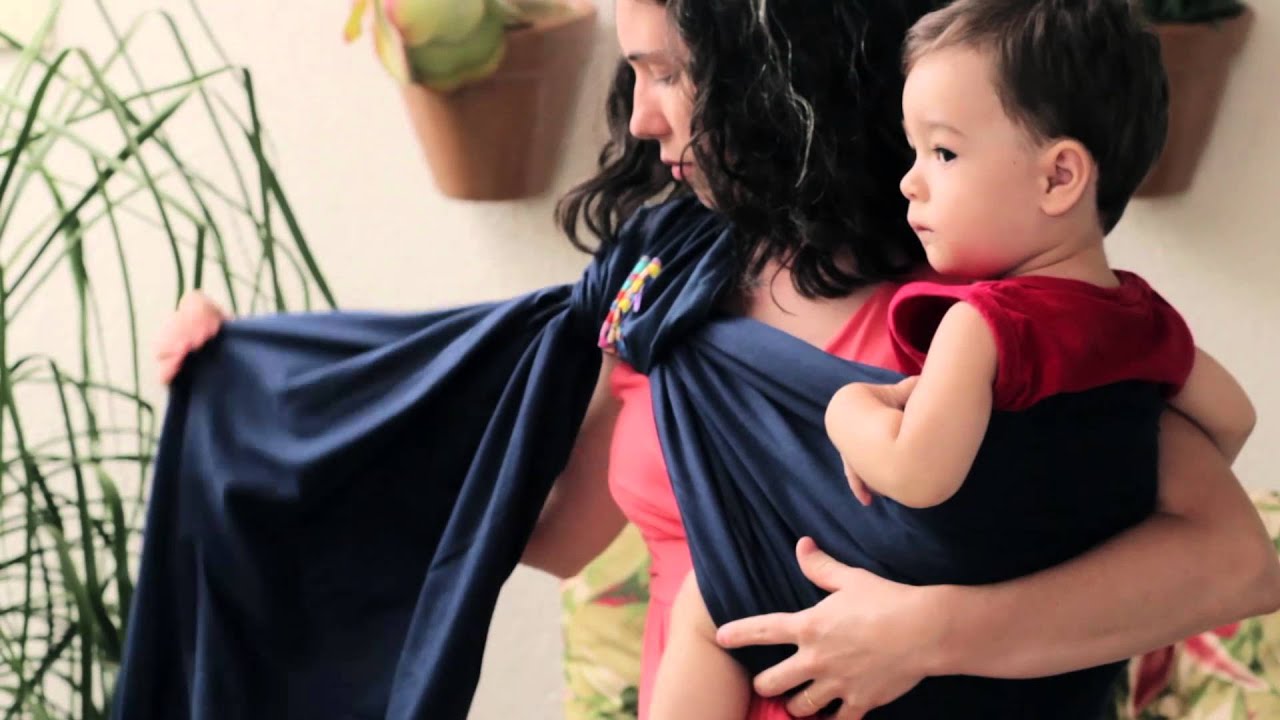 Amarração lateral com Wrap Sling Mamãe Sunny