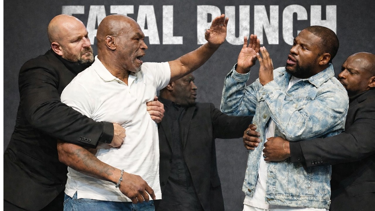 Mike Tyson Almost Brawls Floyd Mayweather at Explosive Press Conference