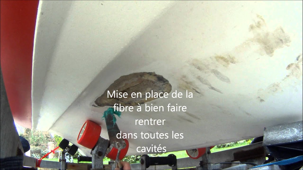 réparation coque semi-rigide à la  fibre polyester et retour à la pêche aux fiiish