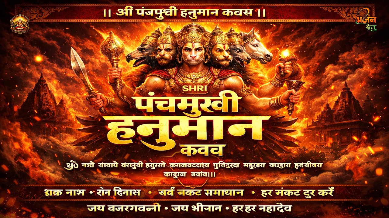 जय पंचमुखी हनुमान 🚩 Powerful Reel Mantra IPanchmukhi Hanuman Kavach | Powerful Protection Mantra 🔱