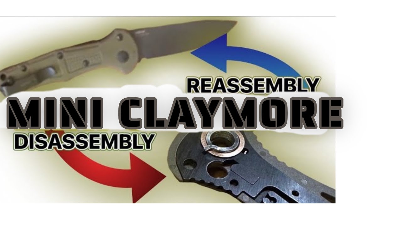 Benchmade 9570 Mini Claymore Auto full disassembly and reassembly.