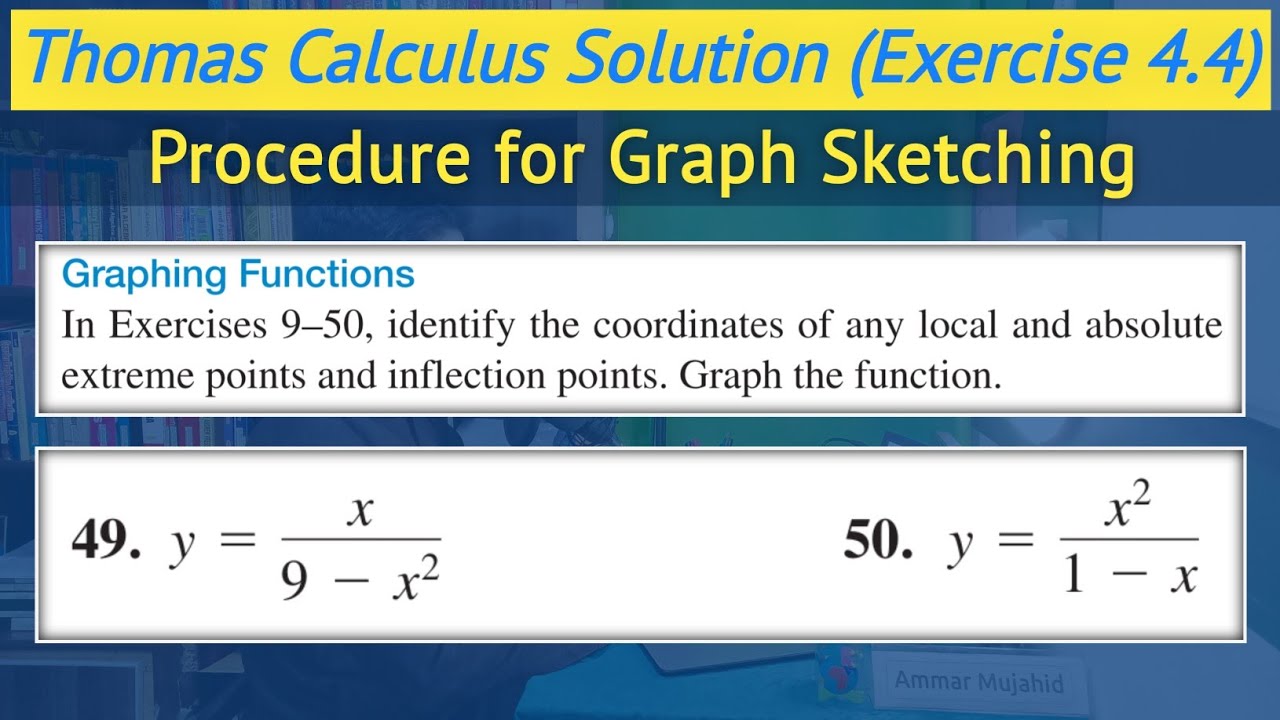 Thomas calculus solution exercise 4.4 Q49 and Q50 | Procedure for Graphing Functions || Lec 65