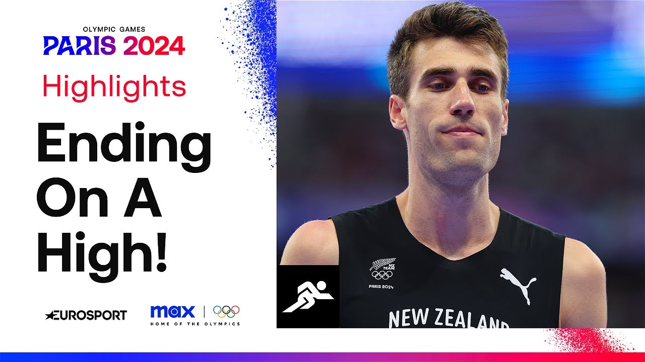 DRAMATIC JUMP-OFF in the Men's high jump final between USA & New Zealand 😮&zwj;💨 | #Paris2024